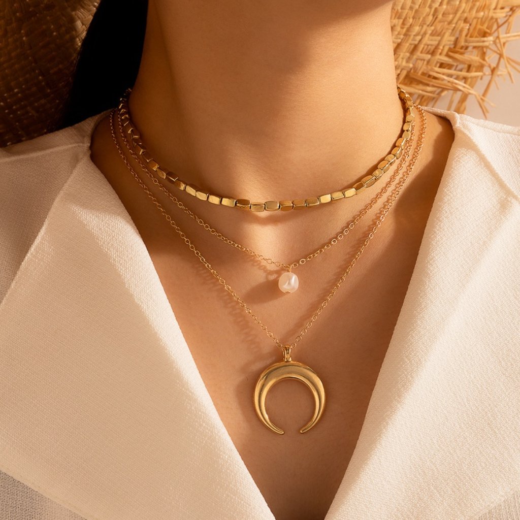 Gold Layered Necklace Gold Layered Necklace Gold Layered Necklace Gold Necklace